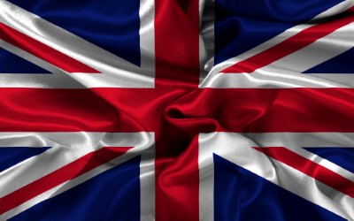 Abstract background with folded Union Jack flag